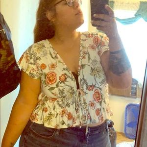 Fashion Nova Curve “talk flowers to me” top